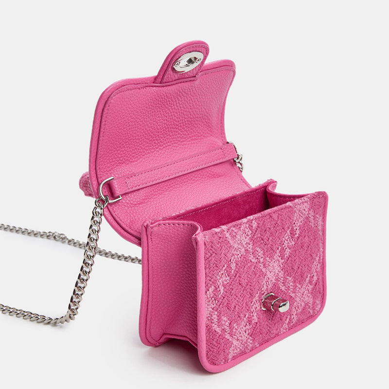 Woven Mini Handbag Chain Shoulder Bag