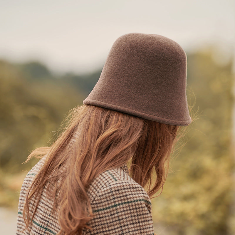 Ear protection Soft Wool Bucket Hat