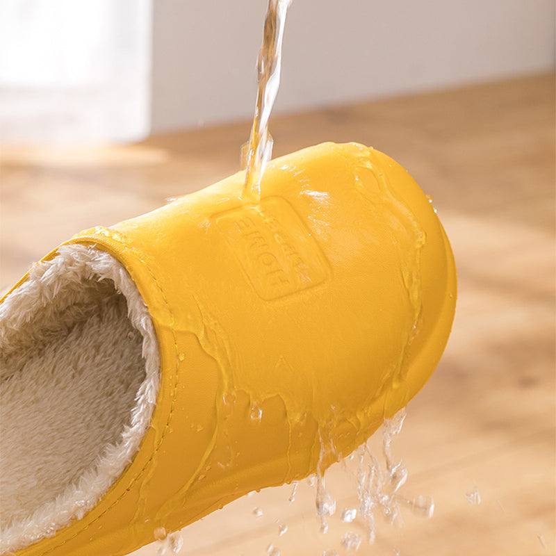 Winter Indoor And Outdoor Warm Waterproof Thick-Soled Anti-Skid Plush Shoes