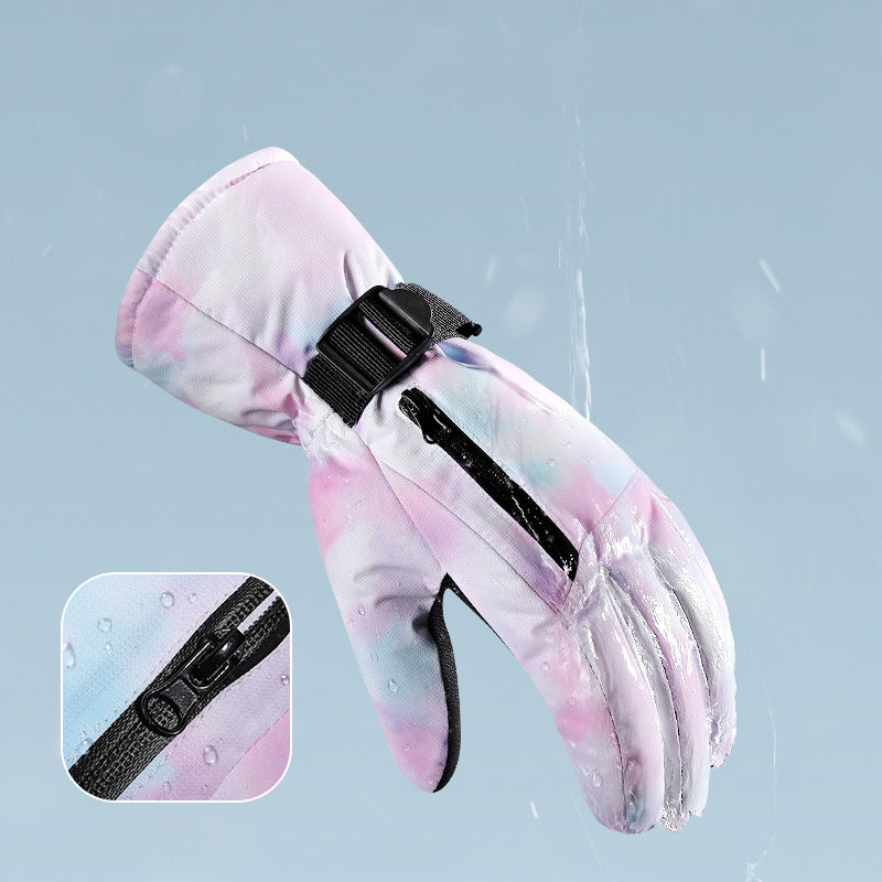 High-Density Windproof, Waterproof, Non-slip, Plus Velvet Warm Ski Gloves