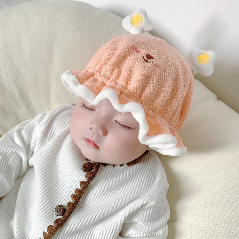 Cute Cartoon Animal Warm Plush Adjustable Basin Hat For Baby