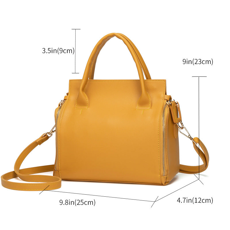 Women Solid Cosmetic Handbag Capacity Bag Multifunction Crossbody Bag