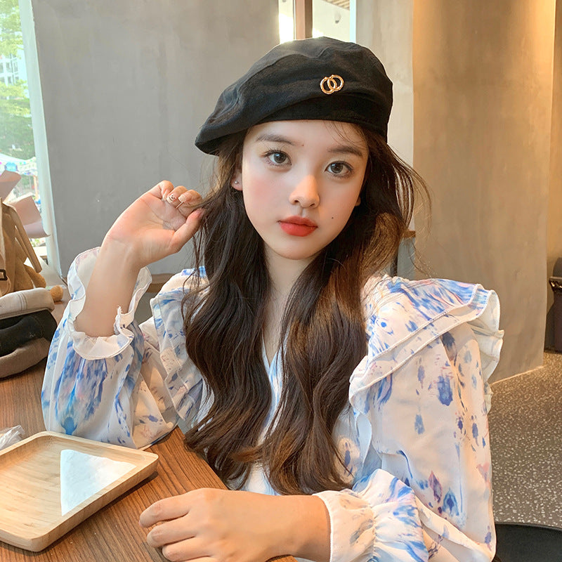 Fashion All-Match Plush Cotton Beret