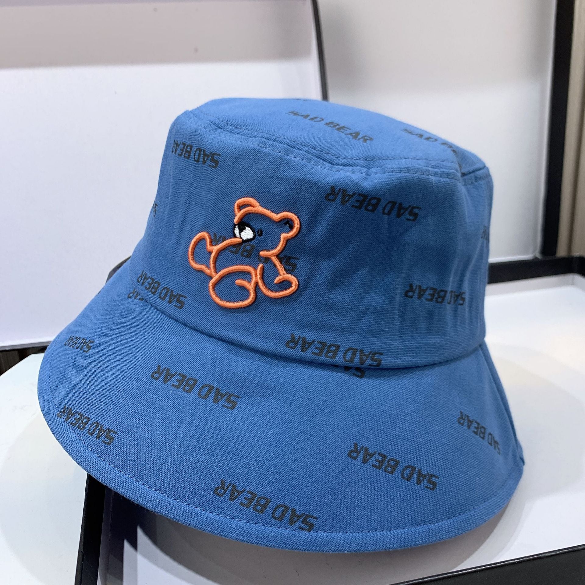 Vintage Bear Embroidered Bucket Hat