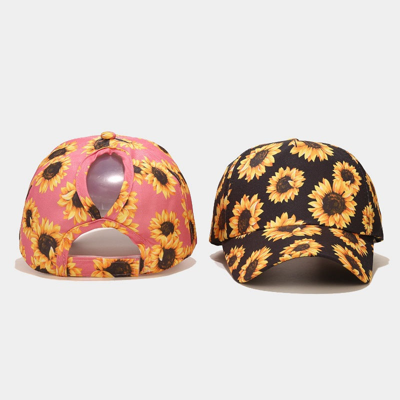 Sunflower Ponytail Baseball Cap