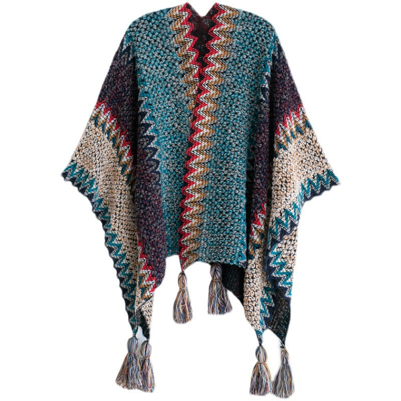 Women Bohemian Scarf Tassel Vintage Shawl