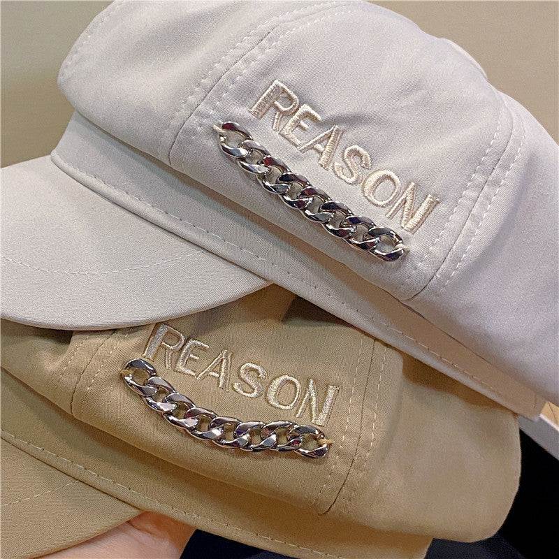 Trend Chain Retro Painter Flat Hat