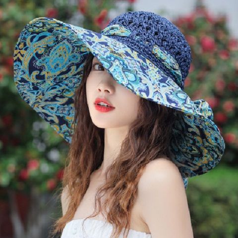 Bohemian Foldable Beach Sunscreen Straw Hat