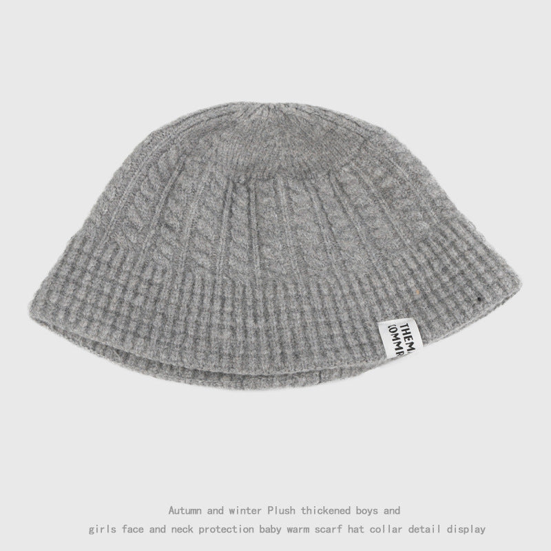 Fashion All-Match Warm Wool Knitted Basin Hat