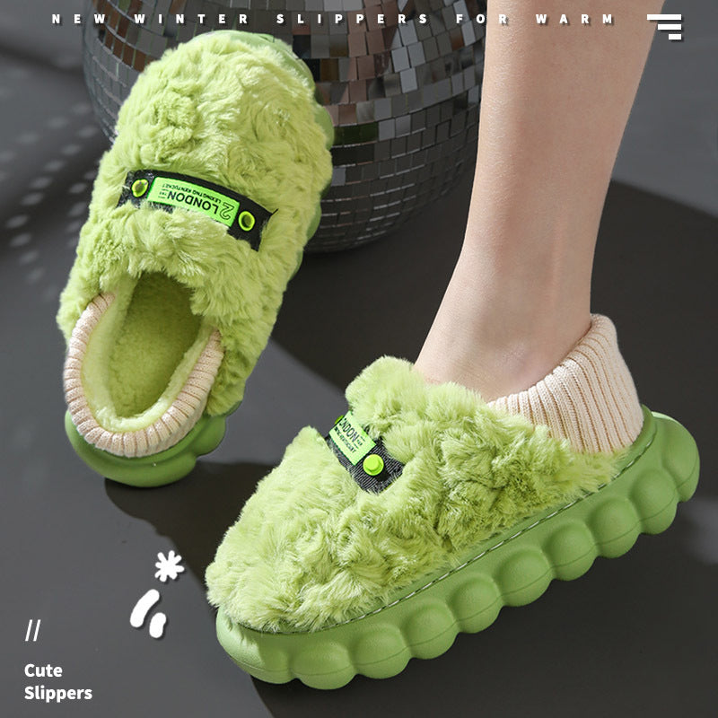 Winter Trendy Thick-Soled Plush Warm Shoes At Home Or Outdoors