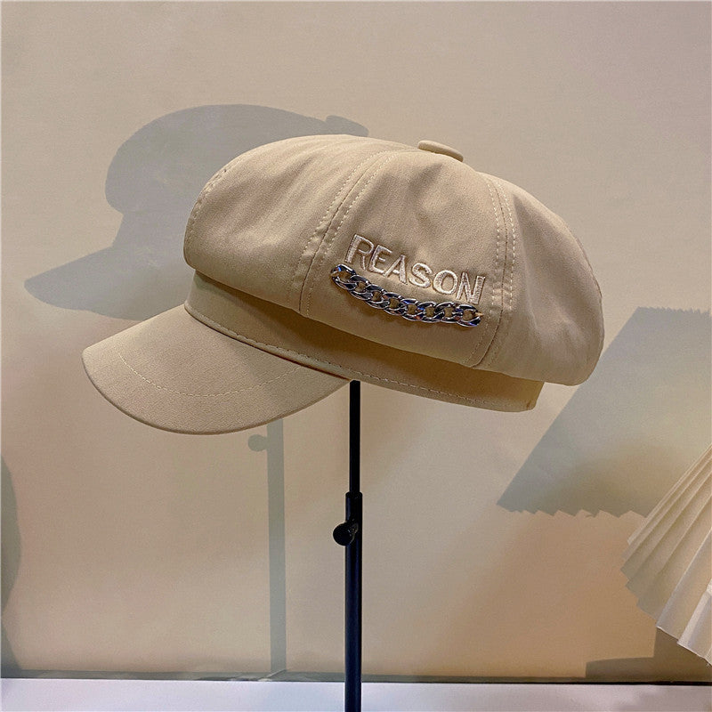 Trend Chain Retro Painter Flat Hat