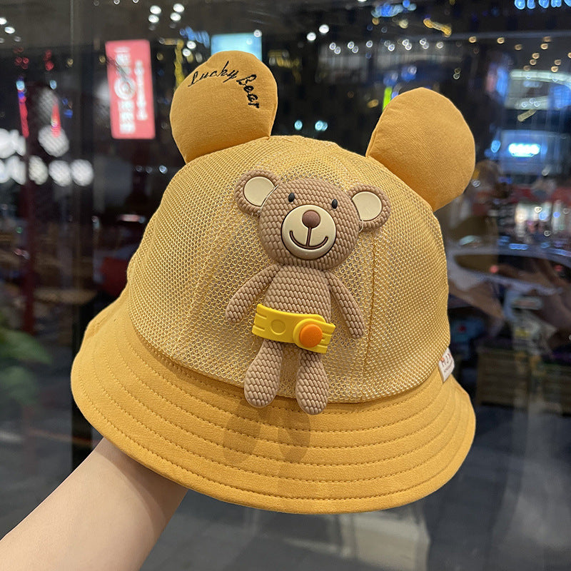 Summer Cute Bear Sunshade Children Bucket Hat