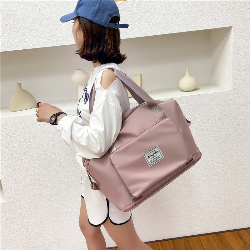 Foldable Wet and Dry Separation Shoulder Bag Handbag For Travel Yoga and Fitness