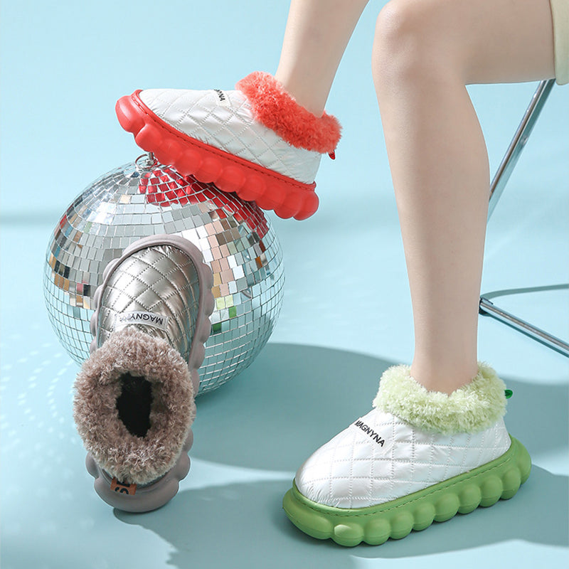 Trendy Street Warmth Thick-Soled Non-Slip Waterproof Plush Shoes
