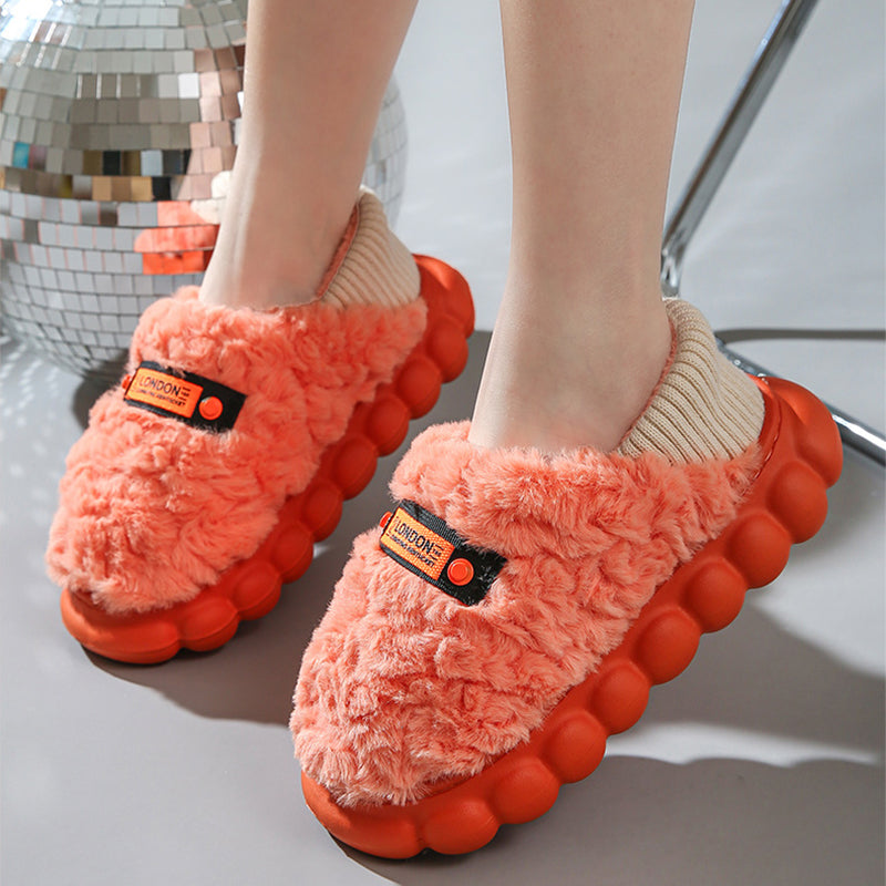 Winter Trendy Thick-Soled Plush Warm Shoes At Home Or Outdoors