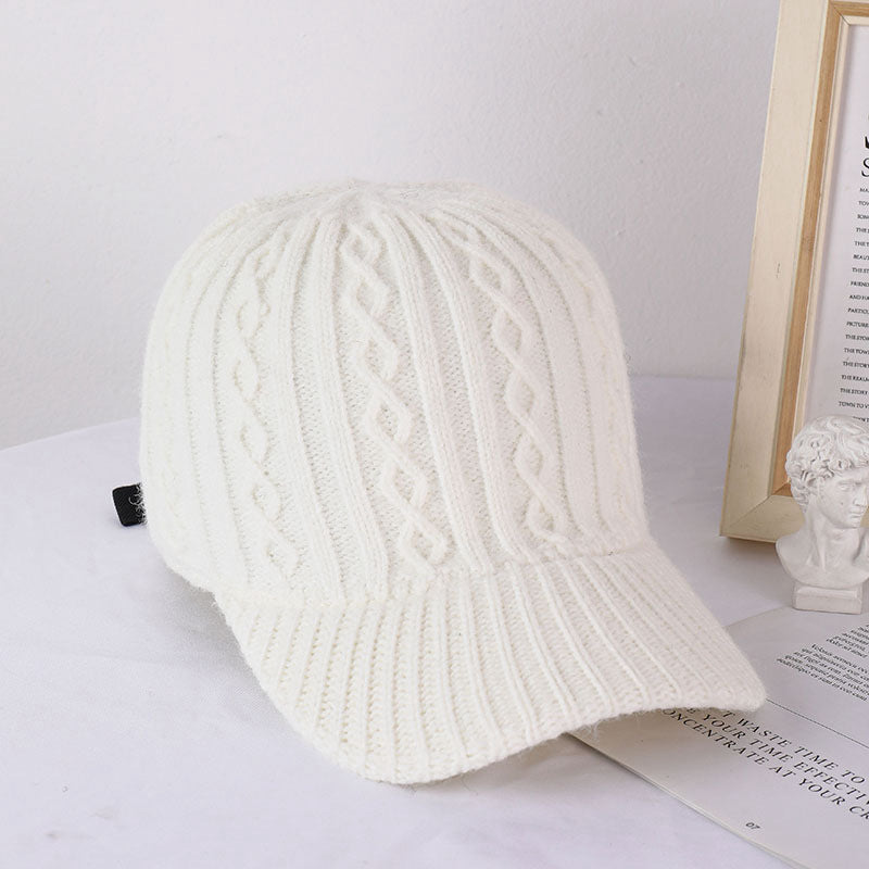 Men Casual Warm Knitted Baseball Cap