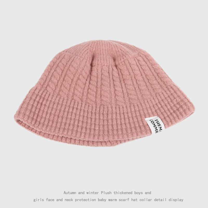 Fashion All-Match Warm Wool Knitted Basin Hat