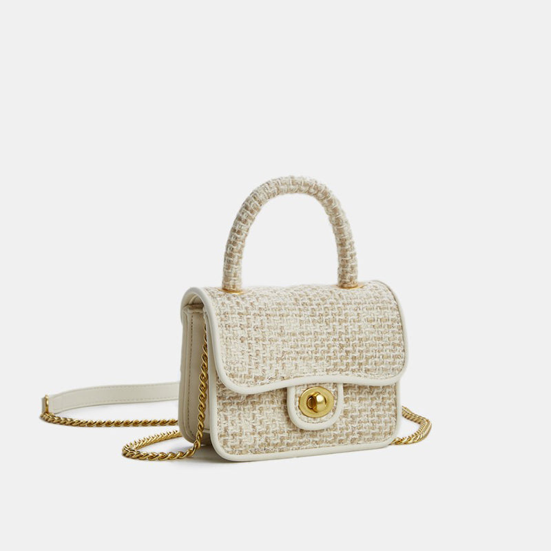 Woven Mini Handbag Chain Shoulder Bag