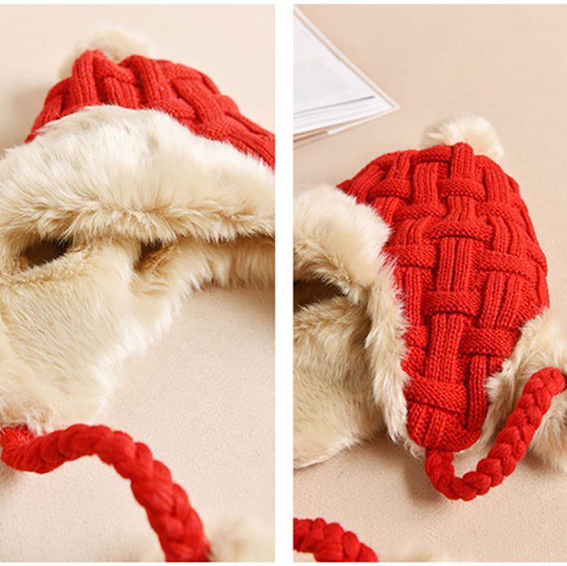 Winter Warmth Thickened Windproof Ear Protection Knitted Hat