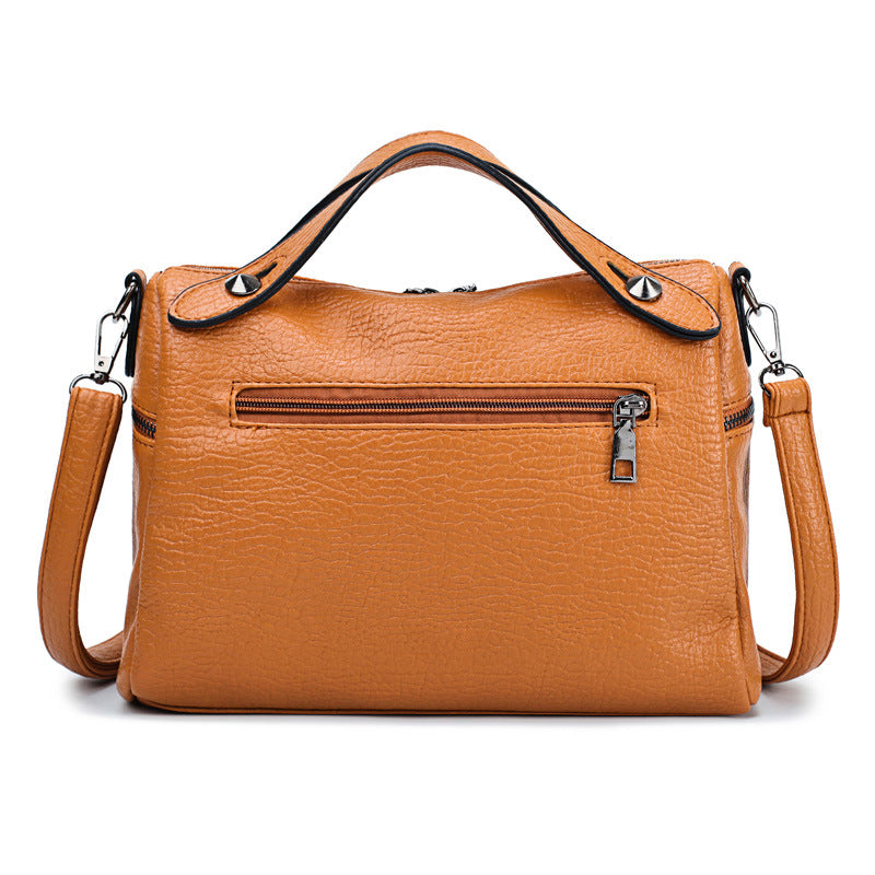 Rivet Frosted Shoulder Bag Handbag for Daily Travel