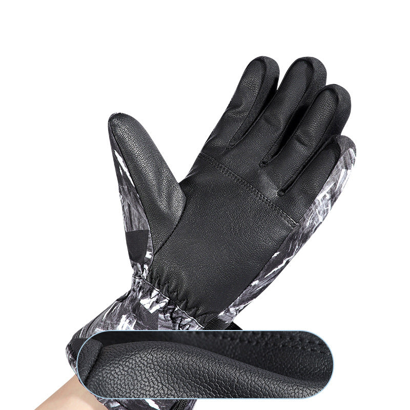 High-Density Windproof, Waterproof, Non-slip, Plus Velvet Warm Ski Gloves