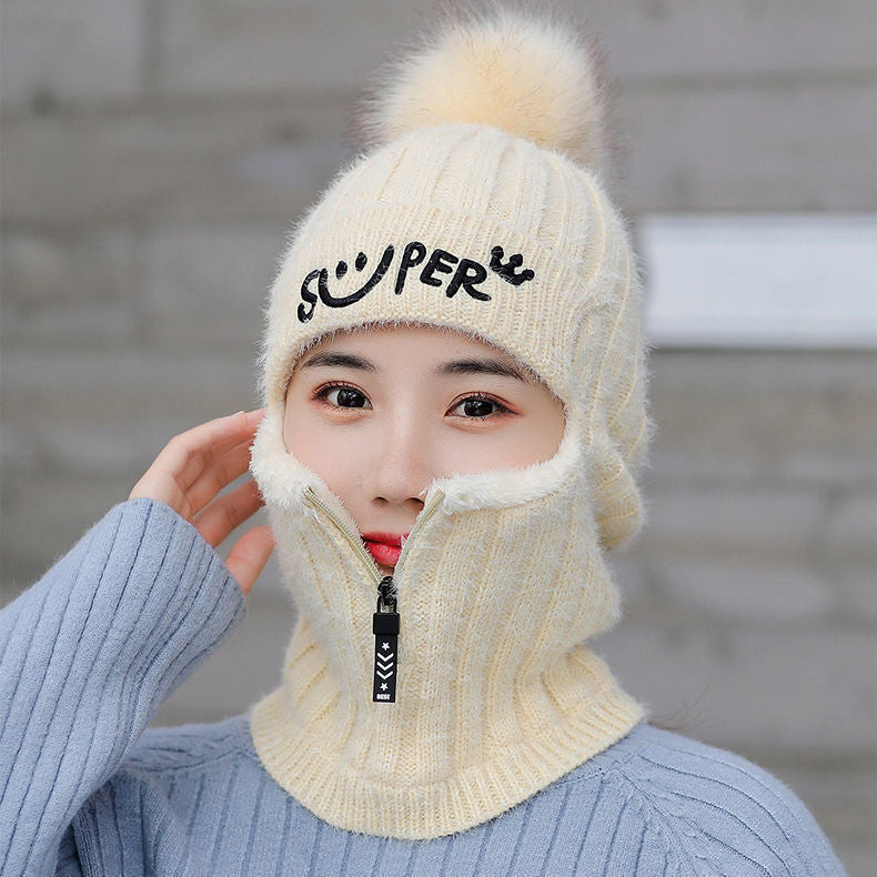 Ear Peotection Knitted Hat For Riding
