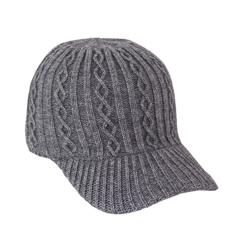 Men Casual Warm Knitted Baseball Cap