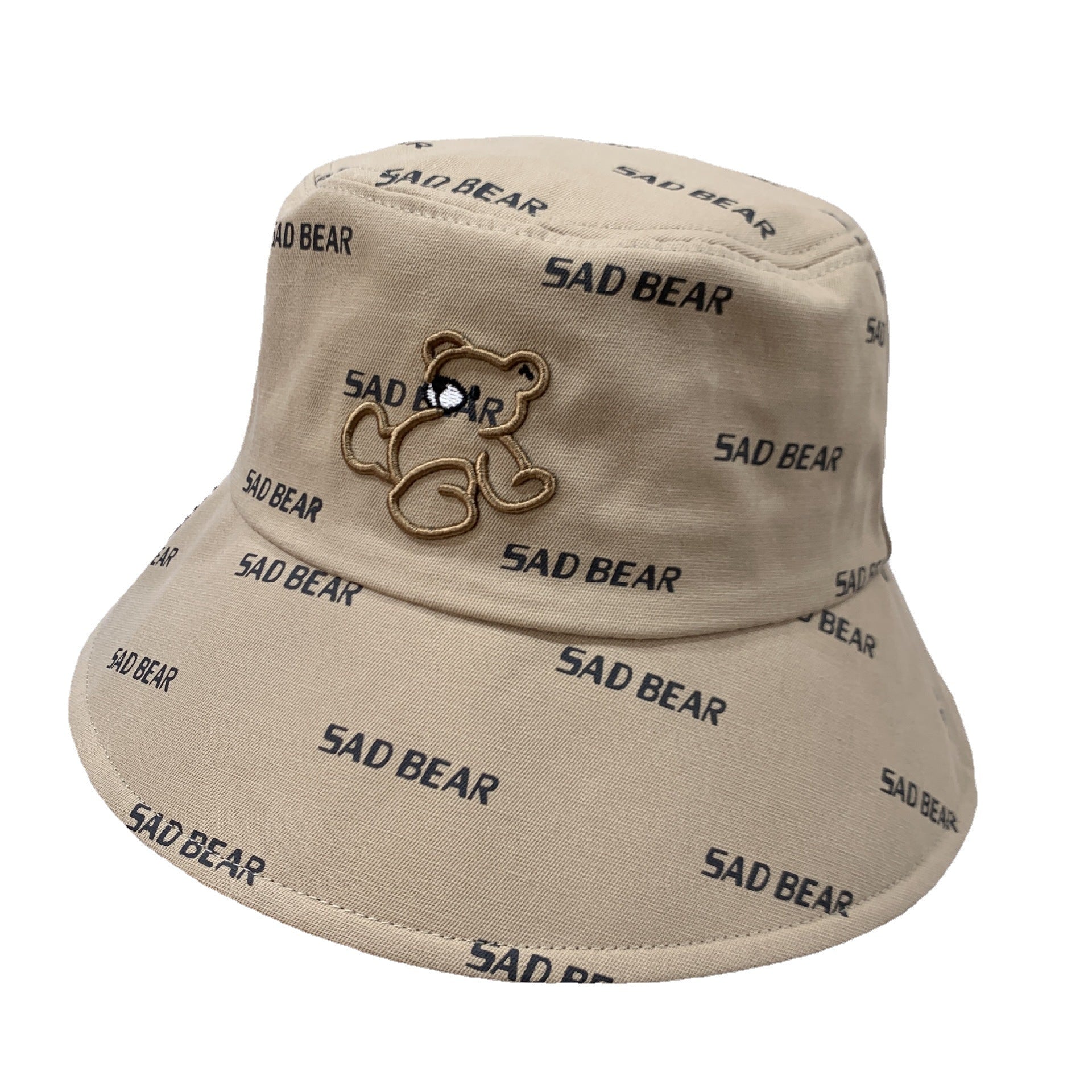 Vintage Bear Embroidered Bucket Hat