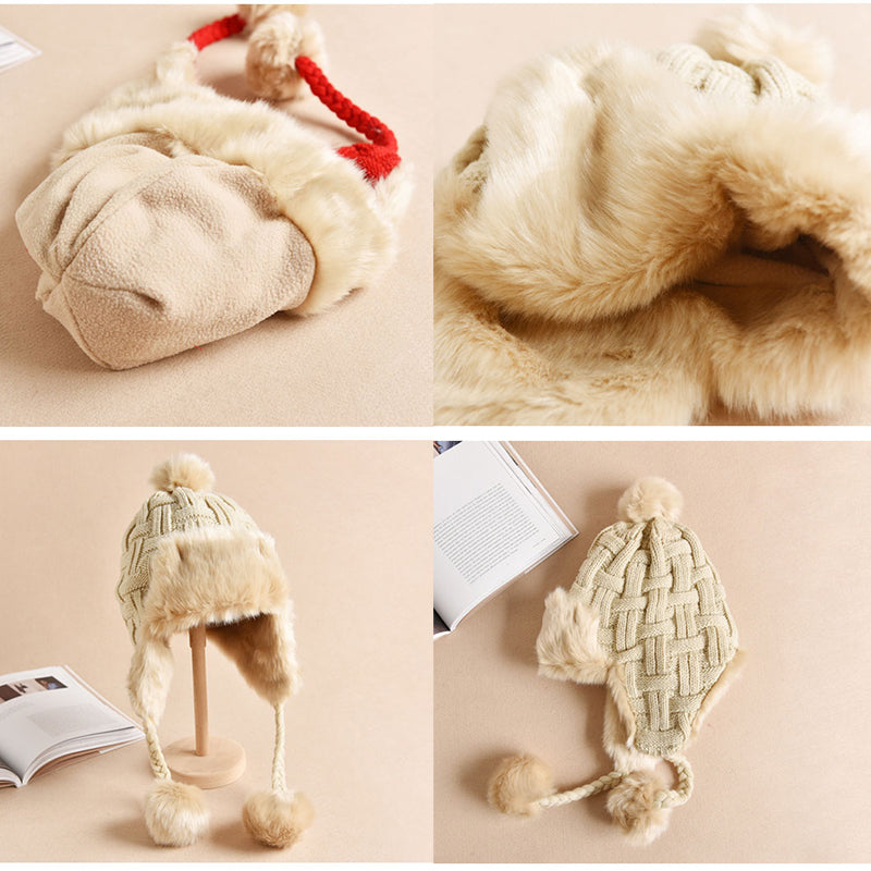 Winter Warmth Thickened Windproof Ear Protection Knitted Hat