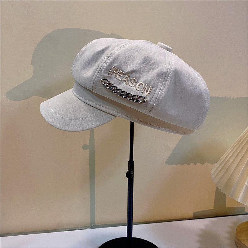 Trend Chain Retro Painter Flat Hat