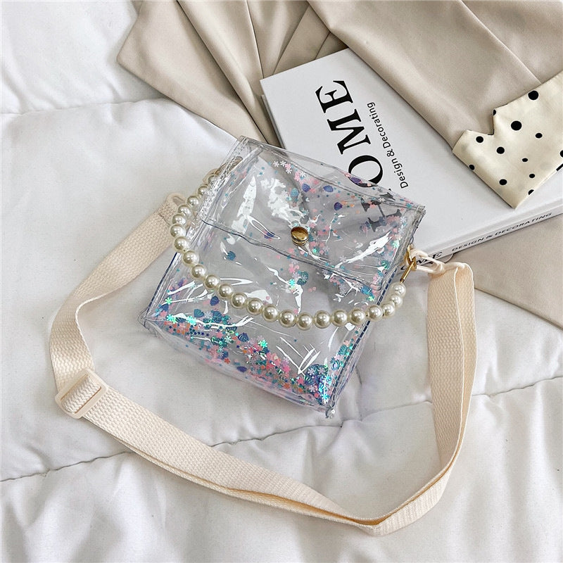 Fashion Sequin Small Chain Transparent Mini Crossbody Bag