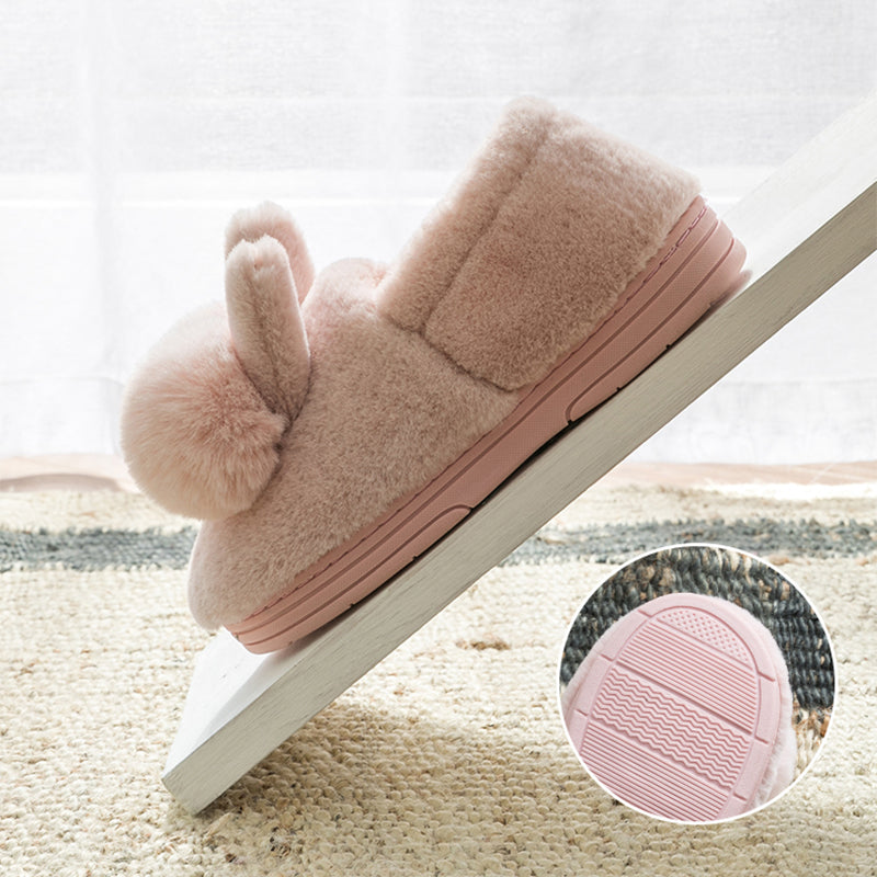 Winter Home Warm Cute Rabbit Plush Shoes