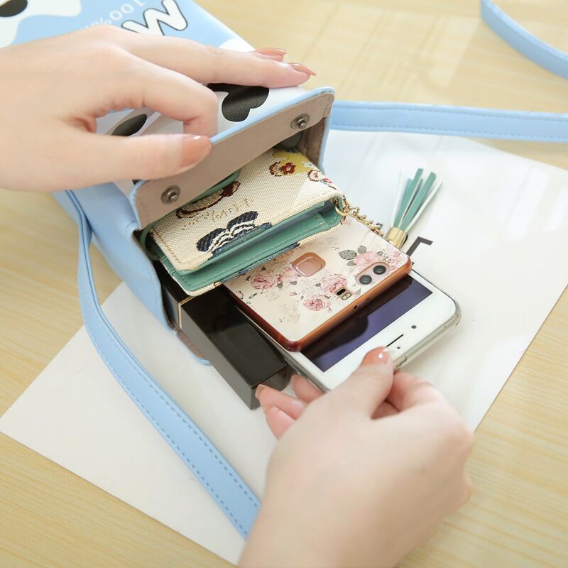 Creative Milk Box Shape Shoulder Bag