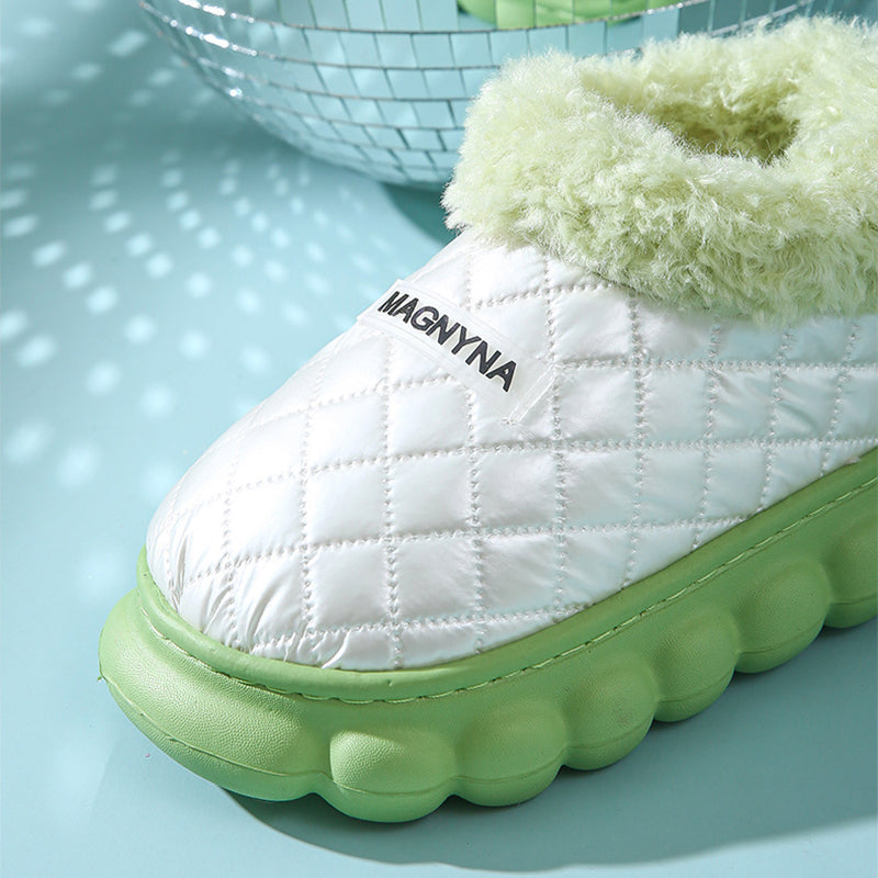 Trendy Street Warmth Thick-Soled Non-Slip Waterproof Plush Shoes