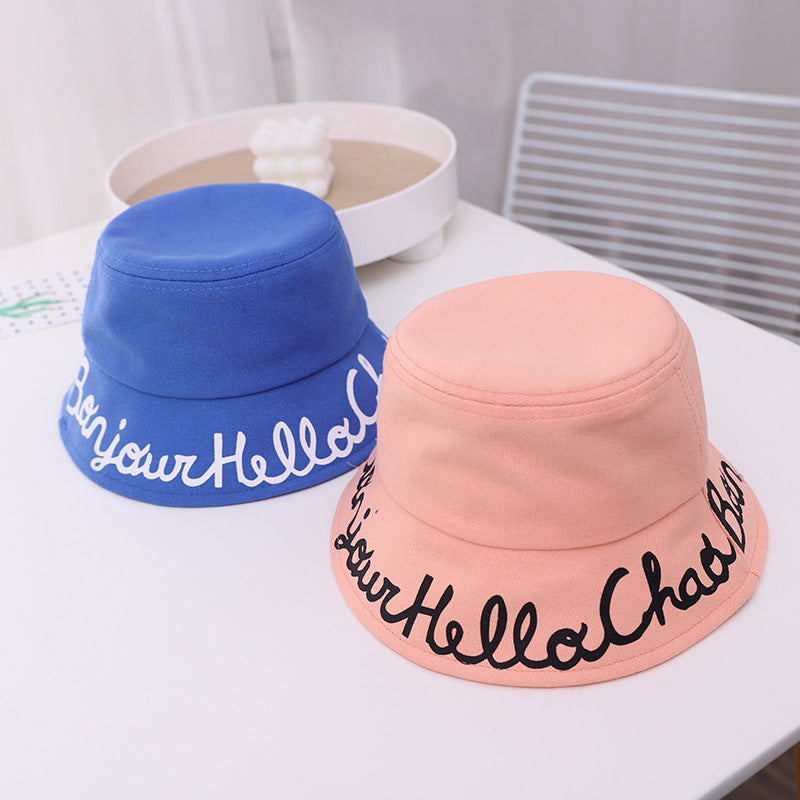 Solid Color Embroidered Letter Visor Hat Versatile Travel Hat