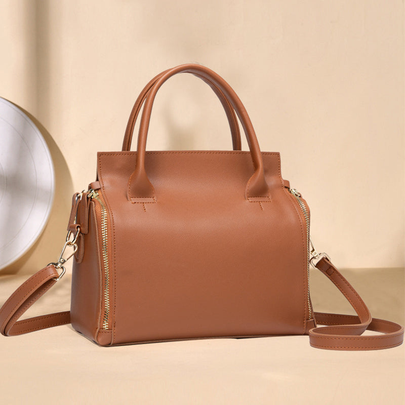 Women Solid Cosmetic Handbag Capacity Bag Multifunction Crossbody Bag