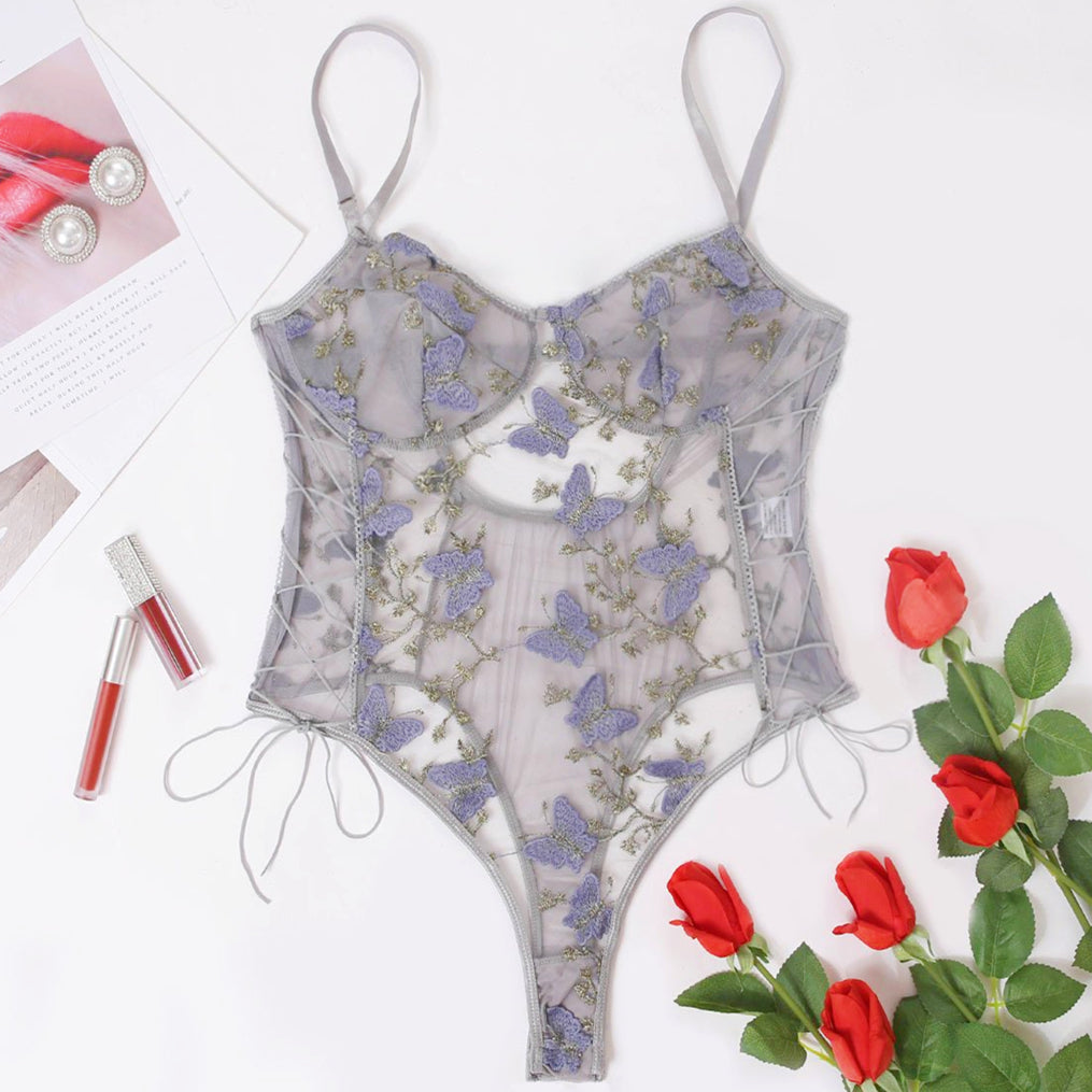 High-quality Embroidered Bodysuit to 4XL