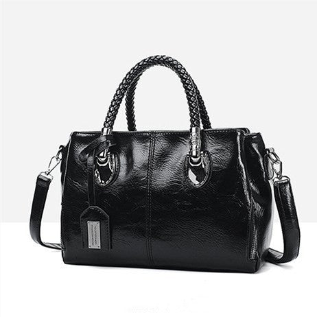 Retro Boston Soft PU Shoulder Bag Handbag For Daily