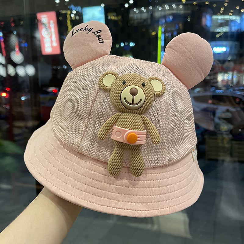 Summer Cute Bear Sunshade Children Bucket Hat