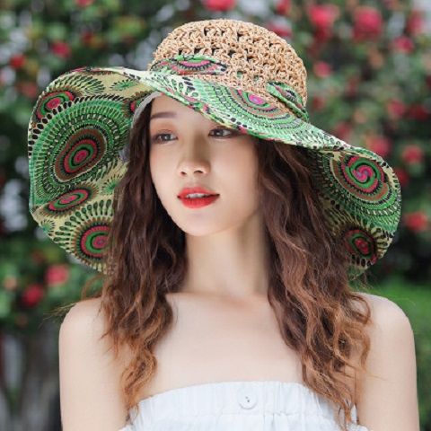 Bohemian Foldable Beach Sunscreen Straw Hat