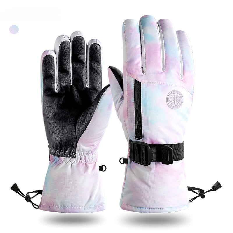 High-Density Windproof, Waterproof, Non-slip, Plus Velvet Warm Ski Gloves