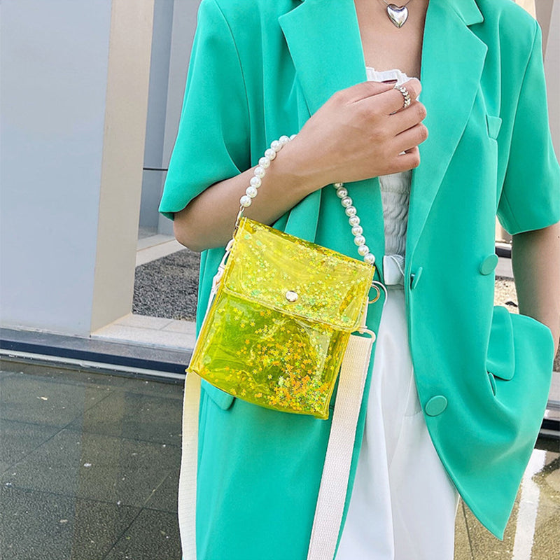 Fashion Sequin Small Chain Transparent Mini Crossbody Bag