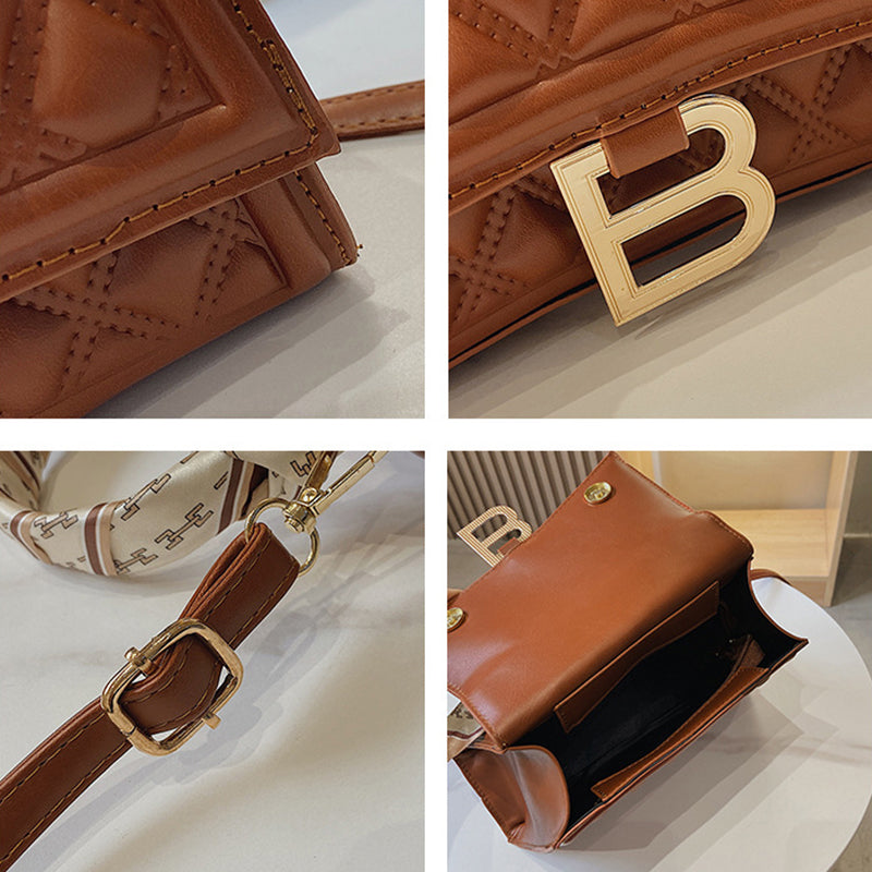 Ladies Casual Rhombus Quilted Bag Handbag Shoulder Bag