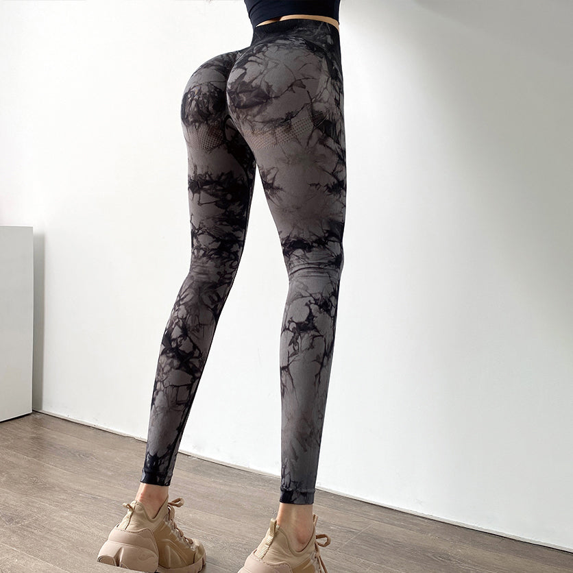 Tight-Fitting Tie-Dye High-Waist Buttocks Sexy Yoga Pants