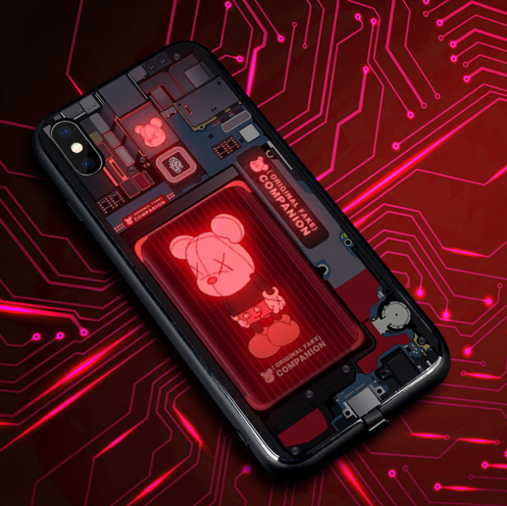 Glass sound control light up phone case for iPhone 13 &12