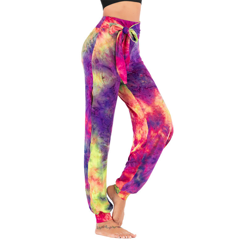 Casual High-Waist Tie-Dye Yoga Pants