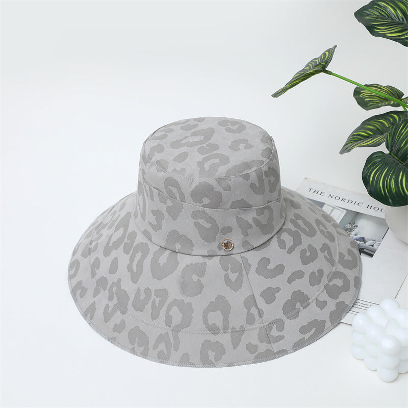 Leopard Print Fashion Sun Shade Bucket Hat