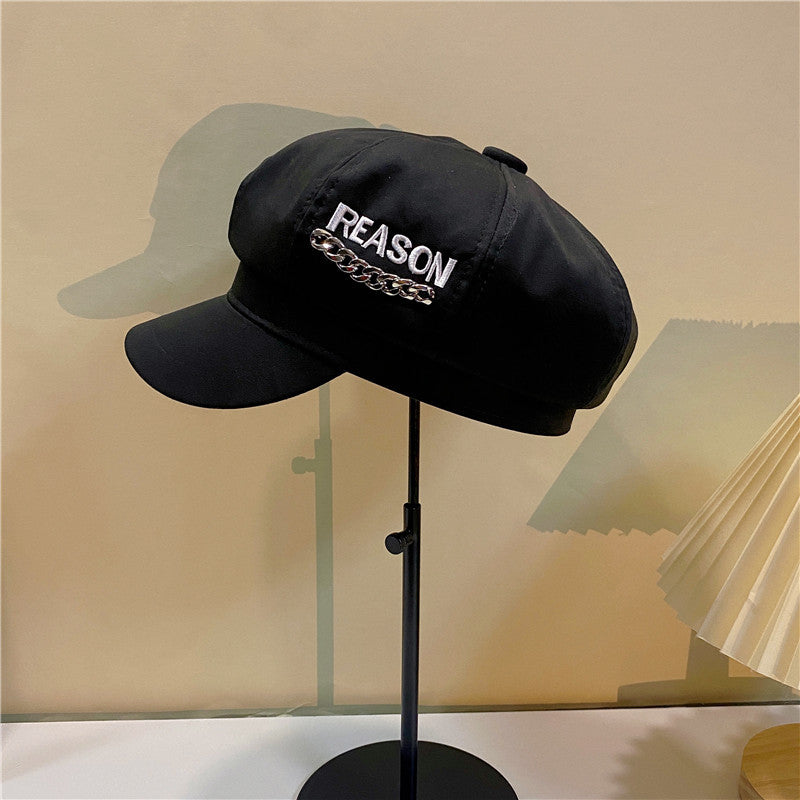 Trend Chain Retro Painter Flat Hat