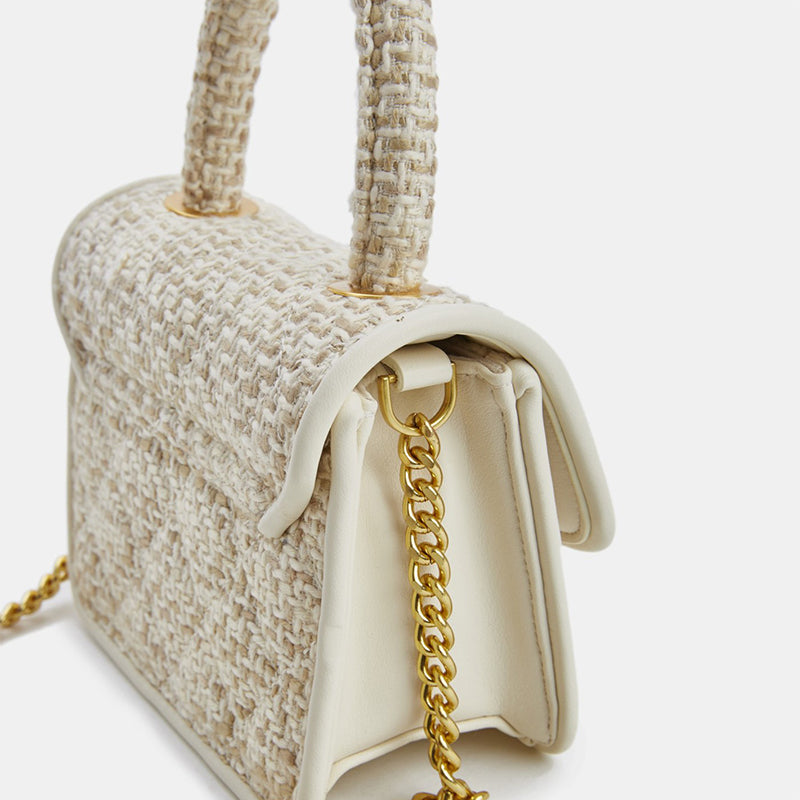 Woven Mini Handbag Chain Shoulder Bag