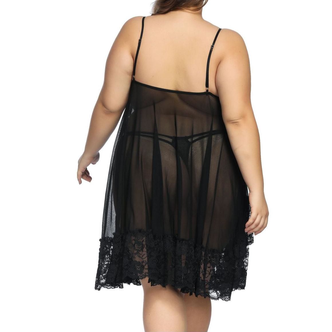 Sexy breathable lace pajama dress